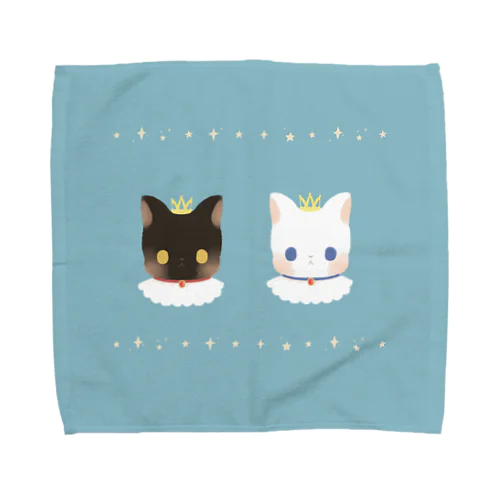 白黒ねこさん Towel Handkerchief