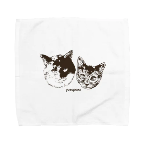ゆずぽんず　モノクロデザインシリーズ Towel Handkerchief