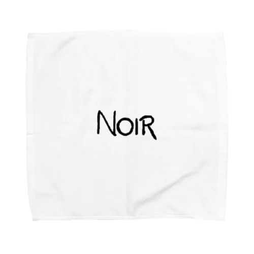 NOIR 　LOGO黒 タオルハンカチ