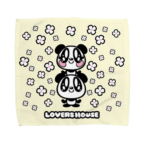 LOVERS HOUSE お花メリーアンドケン　イエロー Towel Handkerchief