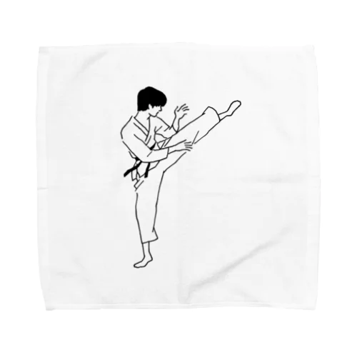 空手 まわしげり Towel Handkerchief