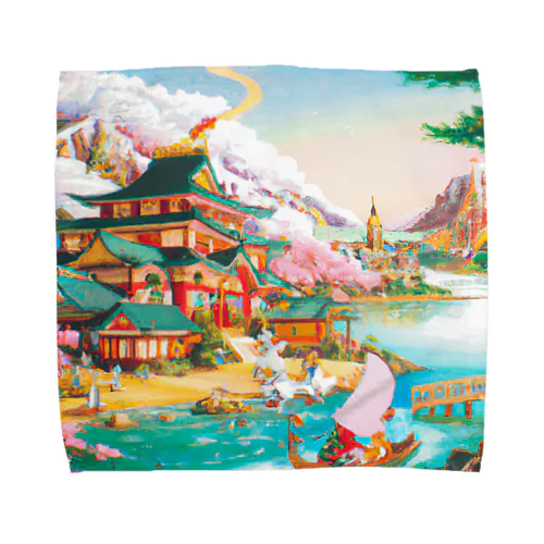 日本風をファンタジックにすると Towel Handkerchief