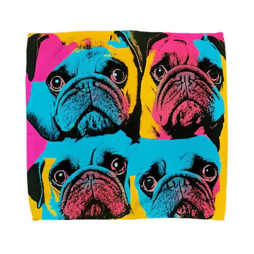 surprised face pug Towel Handkerchief