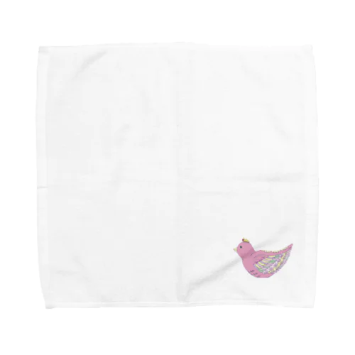 ピンクことり Towel Handkerchief