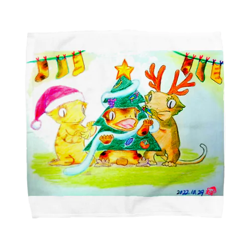 ミカド3きょーだい　クリスマス Towel Handkerchief