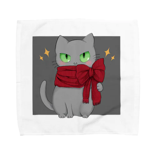 冬リボンハムちゃん Towel Handkerchief