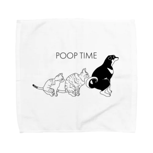 POOP TIME Towel Handkerchief