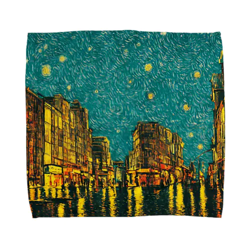 night sky after rain Towel Handkerchief