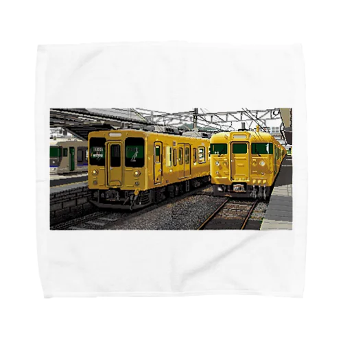 115系電車(からし色) Towel Handkerchief