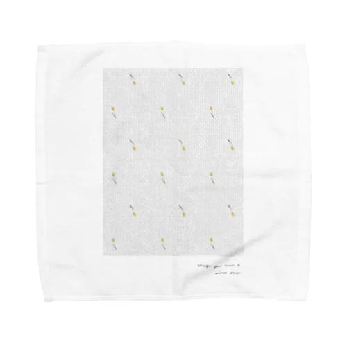 Yellow Flower Pattern  Towel Handkerchief