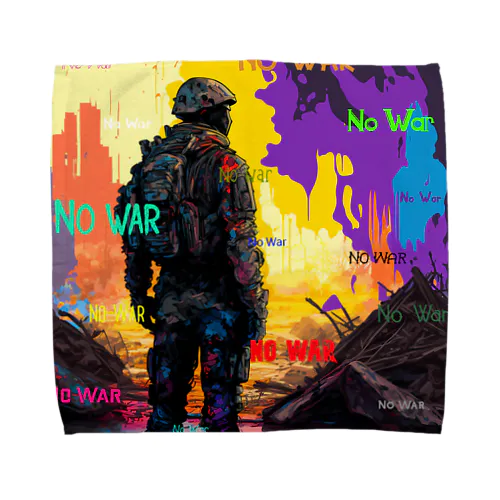 No War- 反戦 Towel Handkerchief