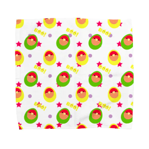 まんまるいんこ　(コザクラインコ)  Towel Handkerchief