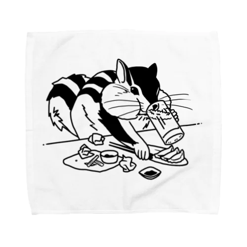 飲み会でがっつくリス Towel Handkerchief