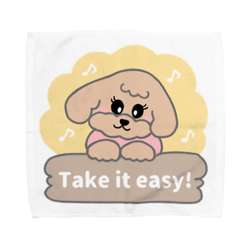 ふんわりわんこ(茶) Towel Handkerchief