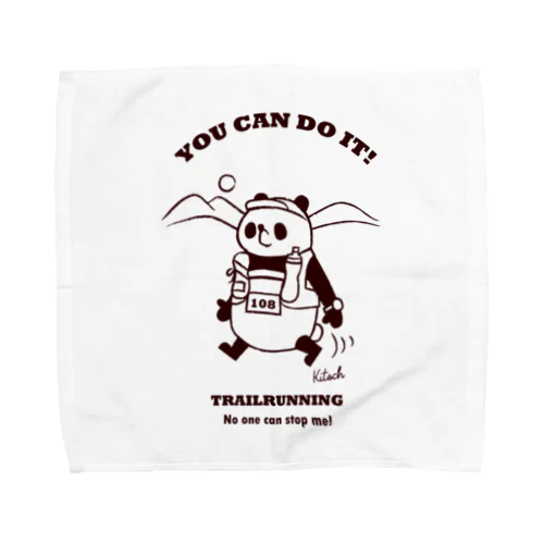 トレイルランパンダ【YOU CAN DO IT!】 タオルハンカチ