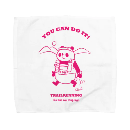 トレイルランパンダ【YOU CAN DO IT!】 タオルハンカチ