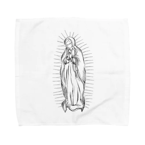 聖母マリア　デザイン　前面タイプ　線画デザイン Towel Handkerchief