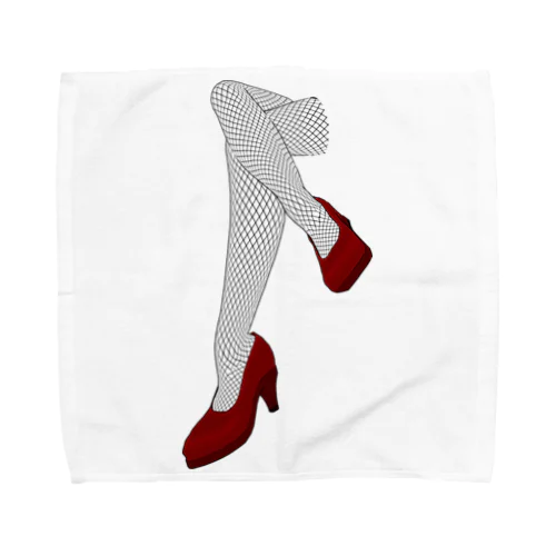 網タイツ生足　ストッキング脚足フェチ　バニー　女性　sm　Fishnet tights Towel Handkerchief