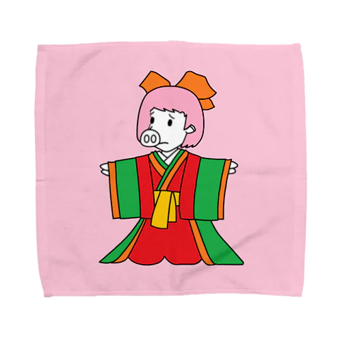 ジュウニヒトンエ(十二単豚衣)!?ハンカチ版 Towel Handkerchief