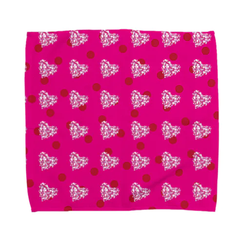 スイートハート　ピンク　パターン Towel Handkerchief