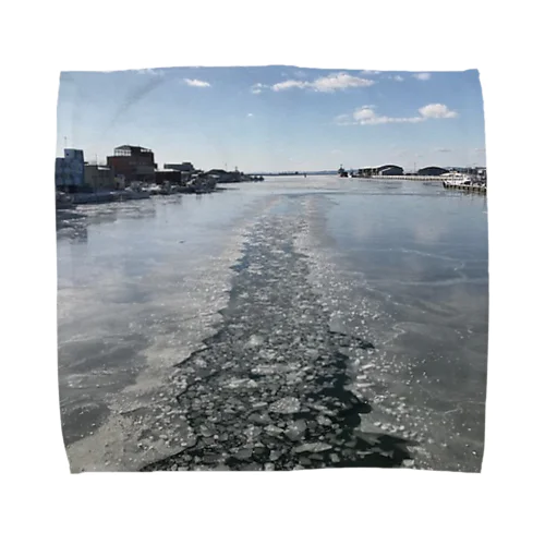 201902111352001　漁船の足跡 Towel Handkerchief
