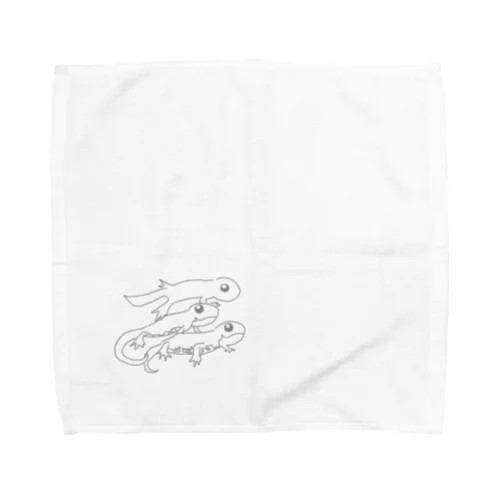 ３匹のアカハライモリ Towel Handkerchief