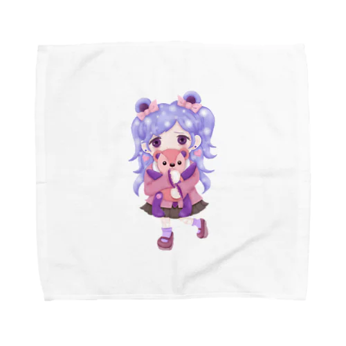 困り眉の女の子 Towel Handkerchief