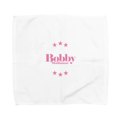 Bobby Maihamaのタオルハンカチ（ピンク） Towel Handkerchief