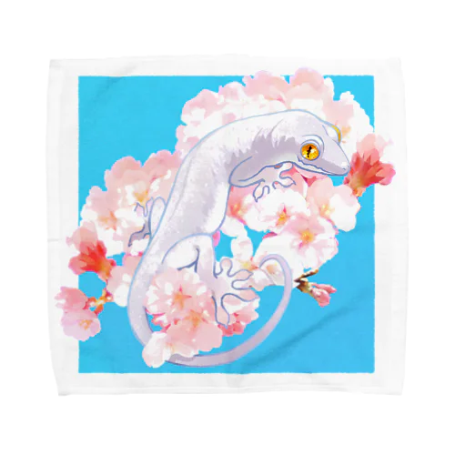 春待ち桜とニホンヤモリ Towel Handkerchief