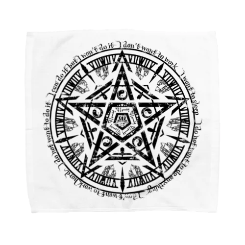 不労働五芒星魔法陣 Towel Handkerchief