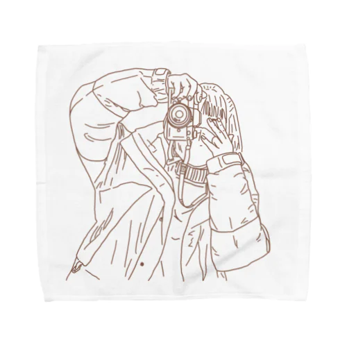 カメラ女子はすすむ Towel Handkerchief