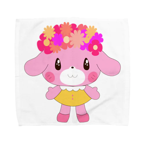 かわいい花ウサギ Towel Handkerchief