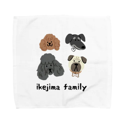 ikejimaふぁみりーdogs Towel Handkerchief