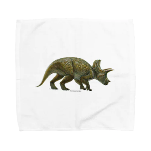 Triceratops horridus(トリケラトプス ・ホリドゥス)着彩画 Towel Handkerchief