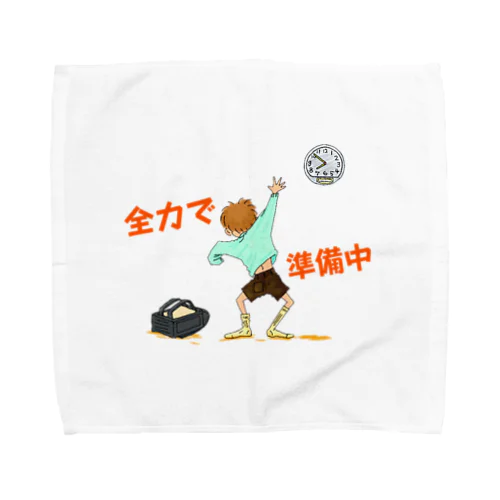 toncoo 文字入り　全力で準備中 Towel Handkerchief