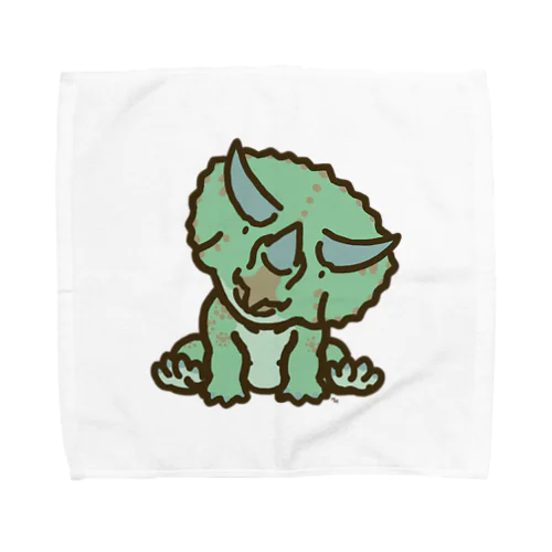 トリケラちゃん（お座り）首傾げ Towel Handkerchief