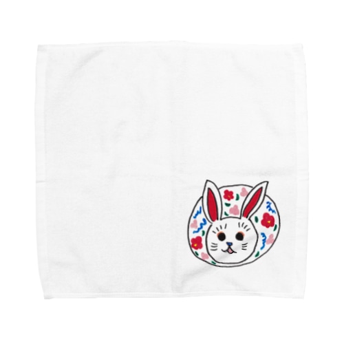 [森図鑑] 三春張子風うさぎ Towel Handkerchief