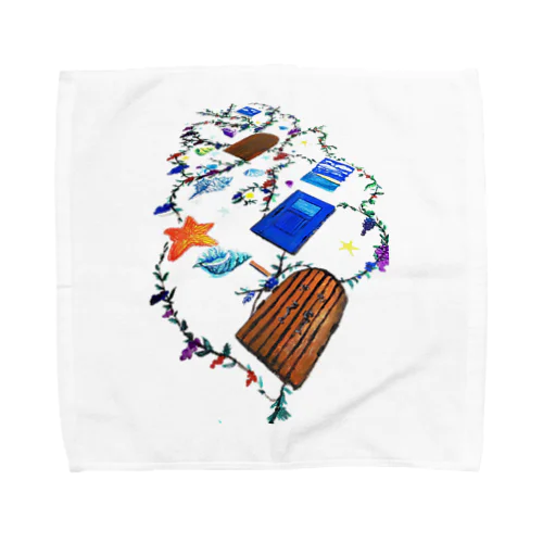 壁画の扉絵 Towel Handkerchief