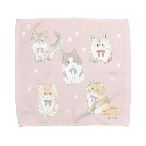 もふもふにゃんこズ Towel Handkerchief