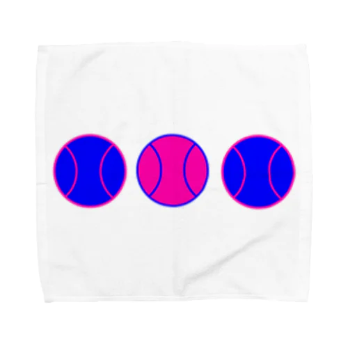 カラフル野球ボール　青ピンク② Towel Handkerchief