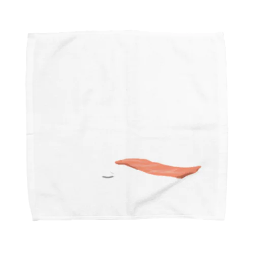 サーモンの切り身と米粒。 Towel Handkerchief