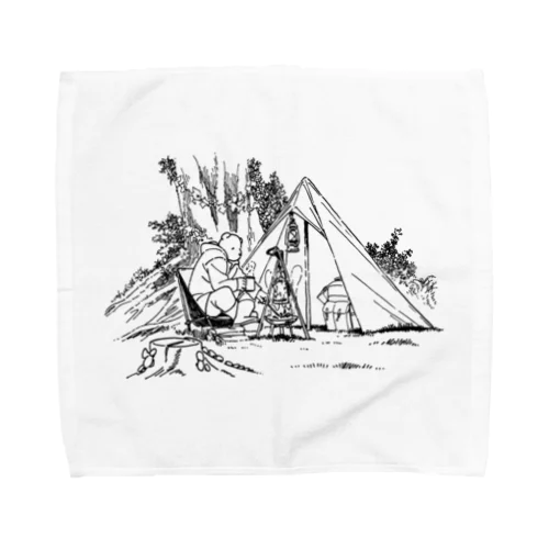 クマのキャンプ Towel Handkerchief