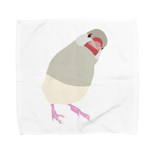 クリームイノ文鳥② Towel Handkerchief