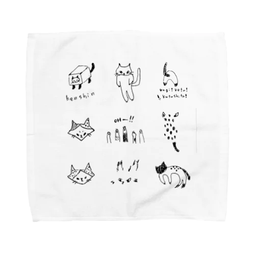 猫いっぱいあってな Towel Handkerchief