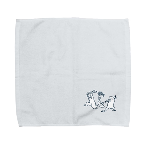 【ぎがといっしょ】《白花》タオルハンカチ Towel Handkerchief