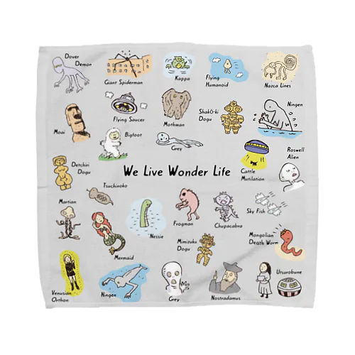 We Live Wonder Life Towel Handkerchief