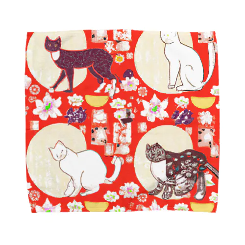 猫たち Towel Handkerchief