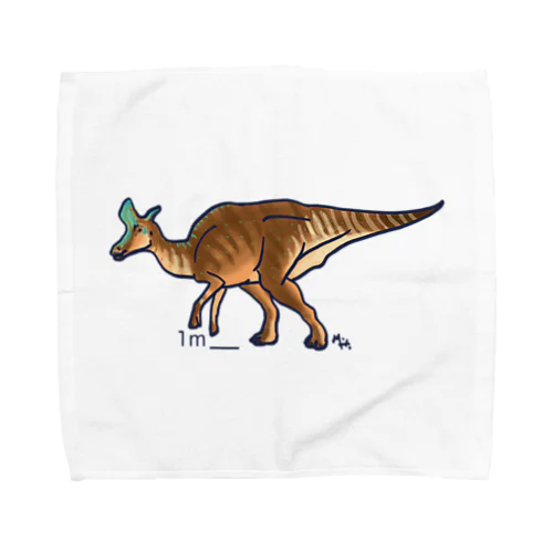 ランベオサウルス・ランベイ（白亜紀の牛たち より） タオルハンカチ