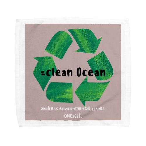 環境問題に取り組んで海を綺麗にしたい Towel Handkerchief