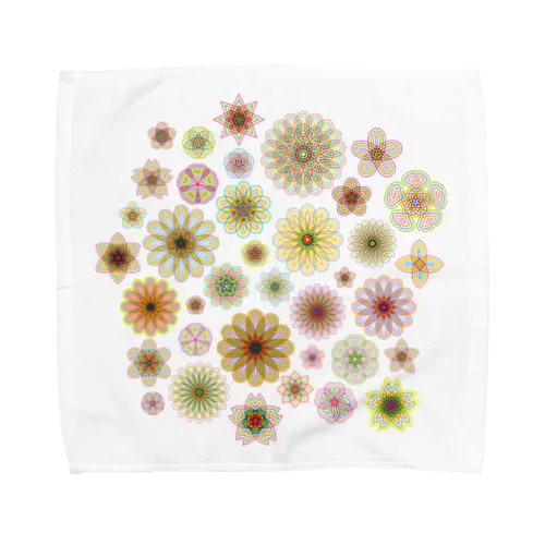 やさしい色合いの花柄 Towel Handkerchief